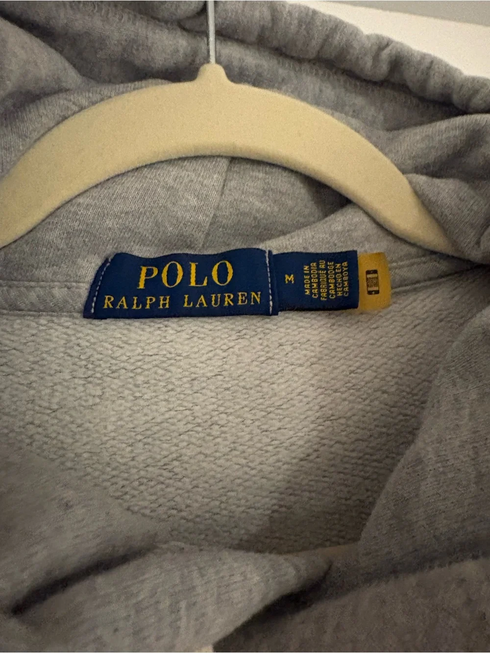 Polo by Ralph Lauren Heather Gray Hooded Sweatshirt with Navy Pony